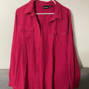 Vintage Pink Long Sleeve Button Up
